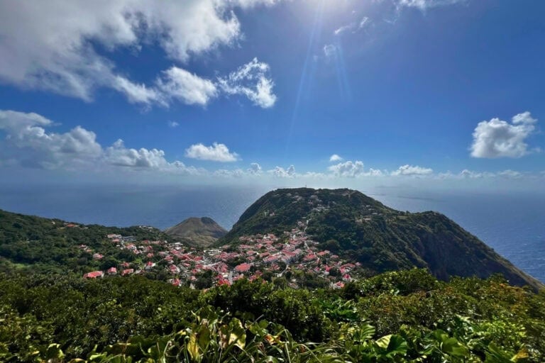 Aerial view of Saba. Photo by E. Hanger