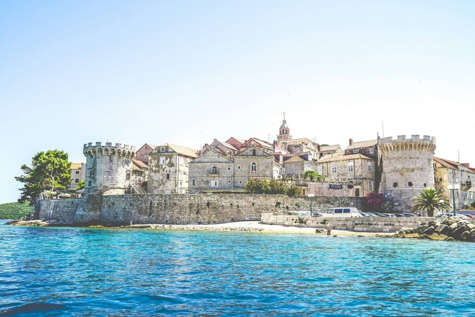 Korčula’s Old Town and fortress walls. Photo by Hilthart Pedersen, Unsplash