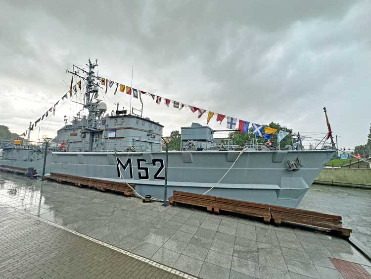 The M52 "Sūduvis," is a former German mine trawler that served Lithuania's naval forces for 22 years. Photo by Janna Graber