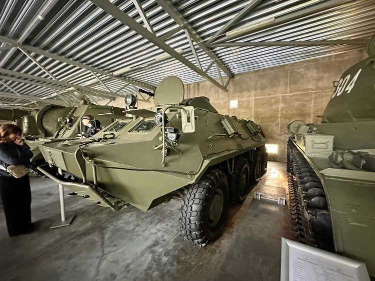 This private collection includes Soviet T-34 medium tanks. Photo by Janna Graber