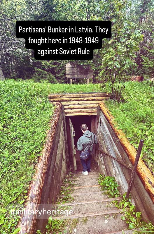 This was the largest partisan bunker in the Baltic States. It was built in 1948 in the forests of Īle by Latvian and Lithuanian partisans resisting Soviet rule.