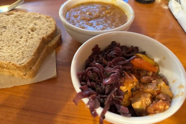 Dishes from the Wild Oat buffet. Photo by Teresa Bergen