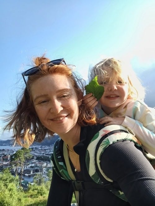 Hiking together. Photo by Hannah