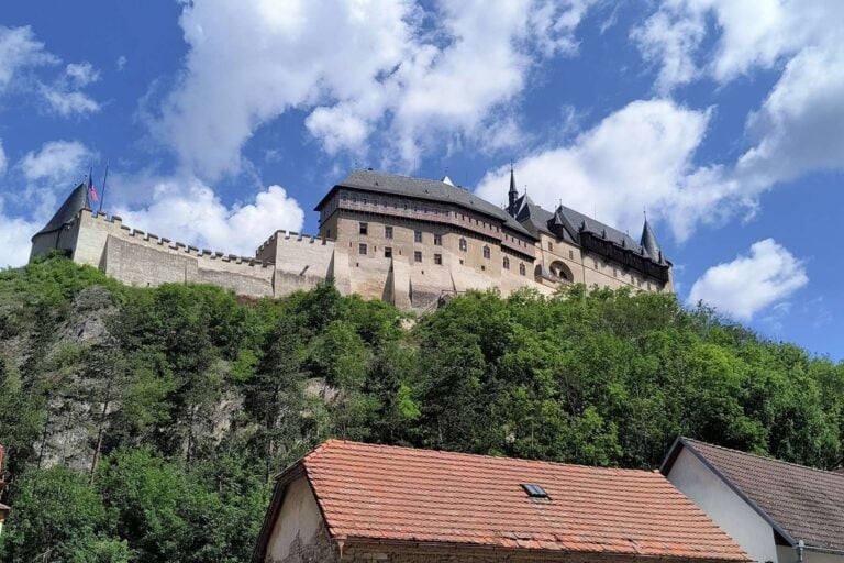 Karlstejn Castle on the hill. Photo by Eric D. Goodman