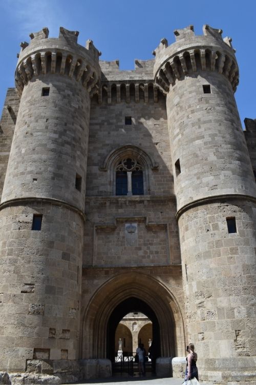 The entrance to the Palace of the Grand Master can be seen throughout Rhodes Town 