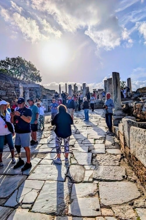 The ancient marble paving stones of Curetes Street in Ephesus. Photo by Frank Hosek