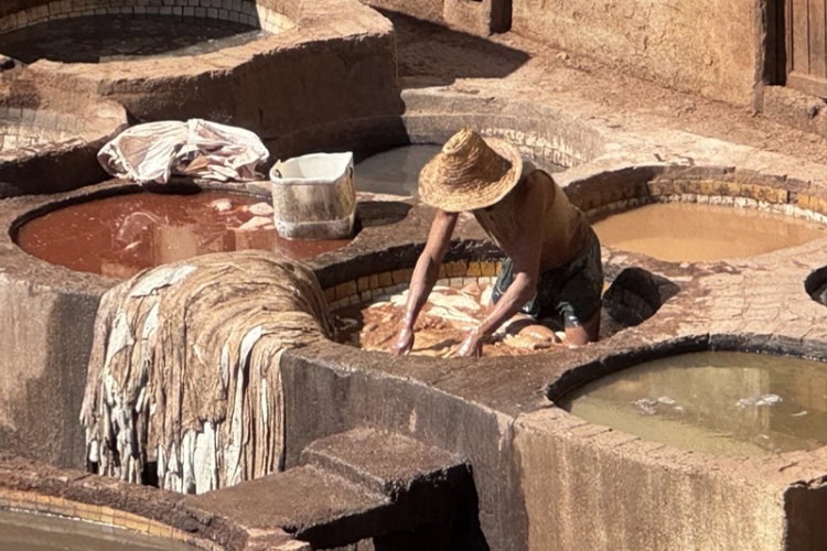 A visit to a tannery in Fes was a step back in time. Photo by Debbie Stone