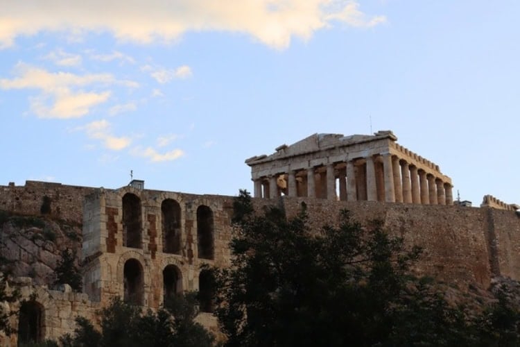 The Acropolis is an ancient citadel located on a rocky outcrop that rises over 230 feet above the city of Athens. Photo by Frank Hosek