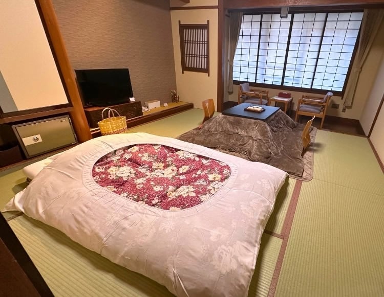 Traditional room at the ryokan