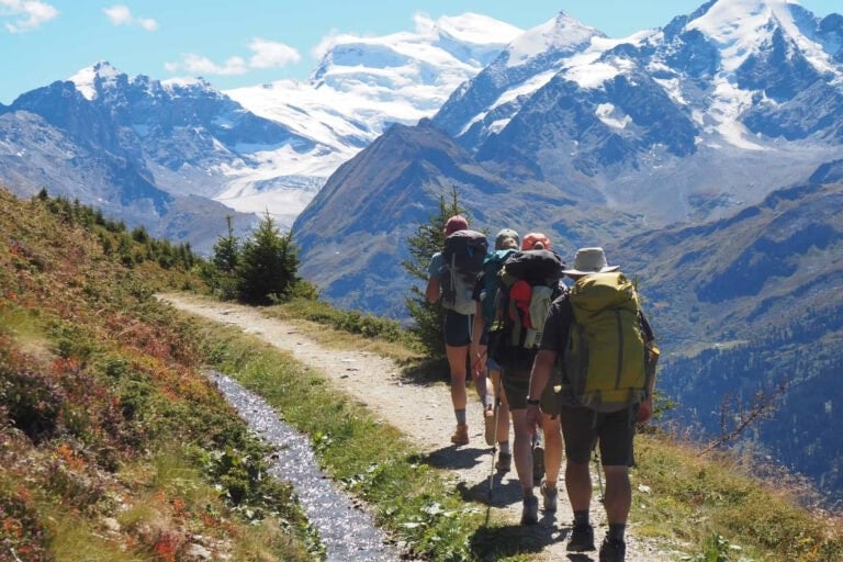 Hiking the Walker's Haute Route. Photo by Mark Duffy Pinterest