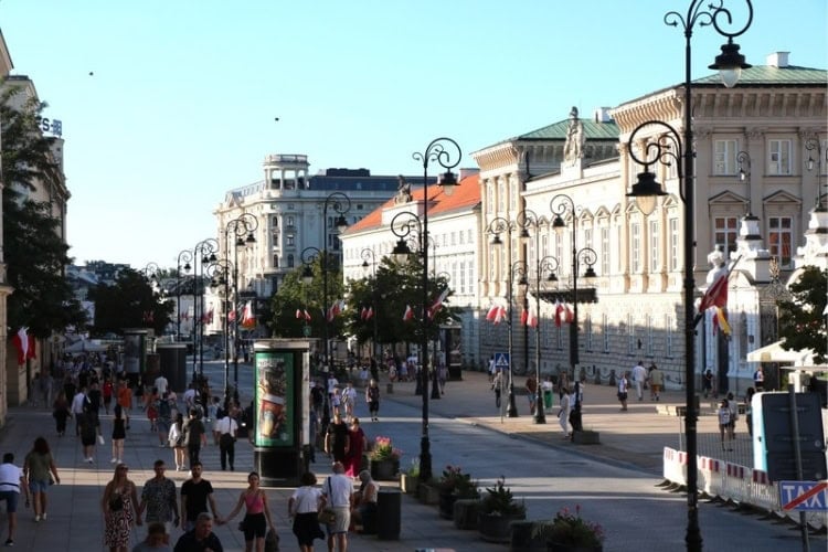Warsaw's Royal Route in the Old Town. Photo by Mike Pickup
