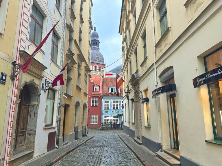 One of my favorite views in Old Town Riga. Riga is the capital of Latvia. Photo by Janna Graber