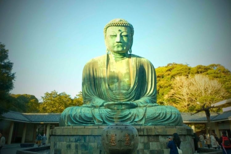 Kōtoku-in—once called Shōjōsen-ji—is home to the famed Great Buddha of Kamakura. Photo by Alex Chatziagorakis