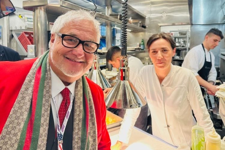 Michael Patrick Shiels and Cavallino chef Virginia Cattaneo