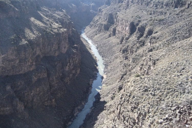 Rio Grande Gorge slices through the state’s tortilla-flat plateau. Photo by Brent Cassie