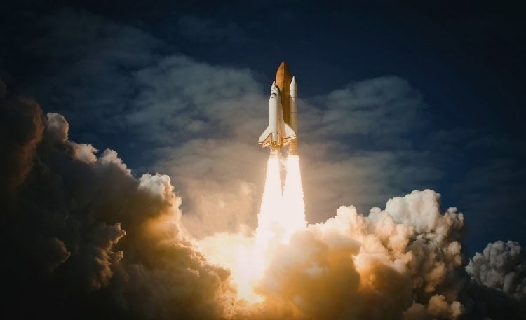 Space shuttle launch. Photo by Delia Pindaru's Images via Canva