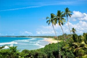 The turquoise water of the Indian Ocean, Sri Lanka. Photo by slava296 from Getty Images Pro via Canva