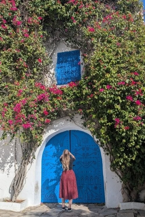 Blue Door in Tunisia. Photo by Vanessa Hagenschulte