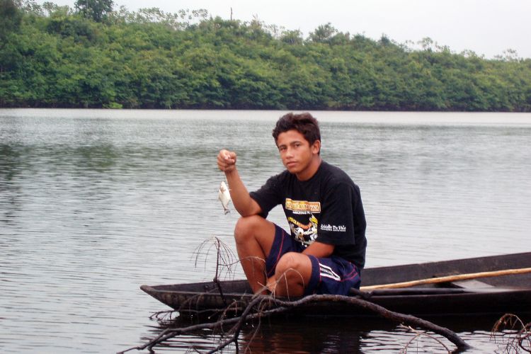 Fishing in the Amazon.