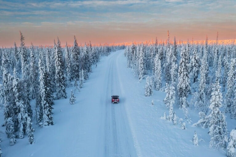 A winter road trip in Swedish Lapland. Photo by Paolo Graziosi/iStock