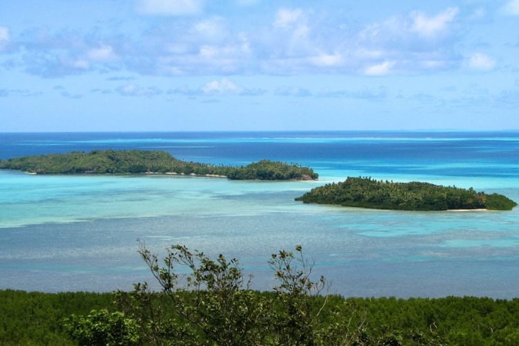 The Rock Islands rise from the sea in improbable shapes. Photo by Brent Cassie