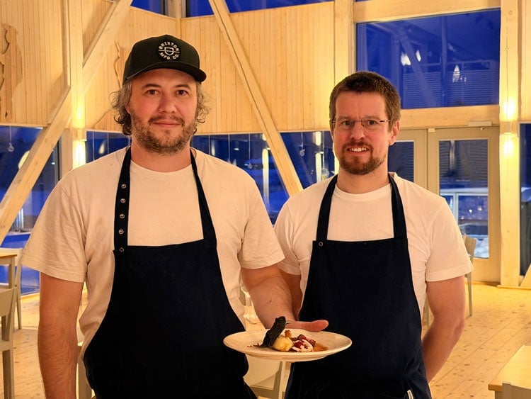 Chef Taz Huggins and Sommelier Henrik Berg.   Photo by Janna Graber