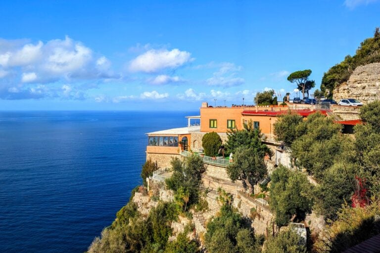 The Cliffs of Sorrento rising from the Bay of Naples in southern Italy. By Kathy Hosek