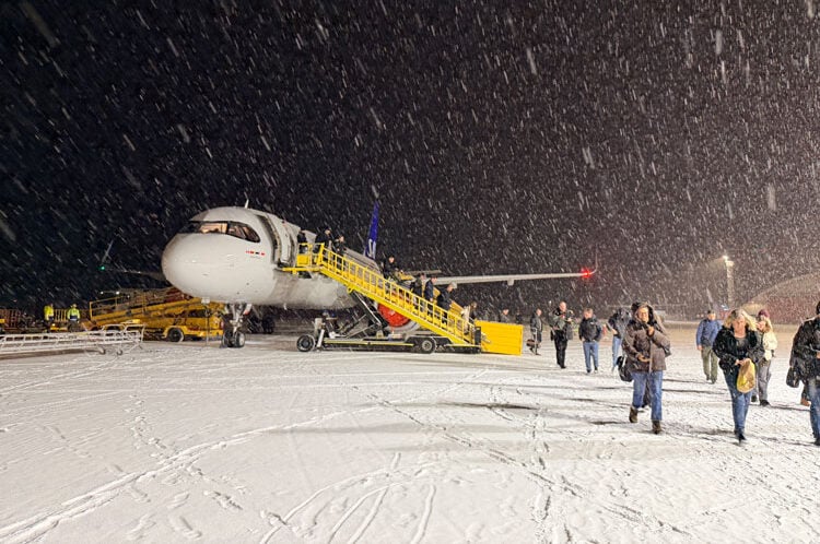 Plane at airport in Kiruna, Sweden. Photo by Janna Graber