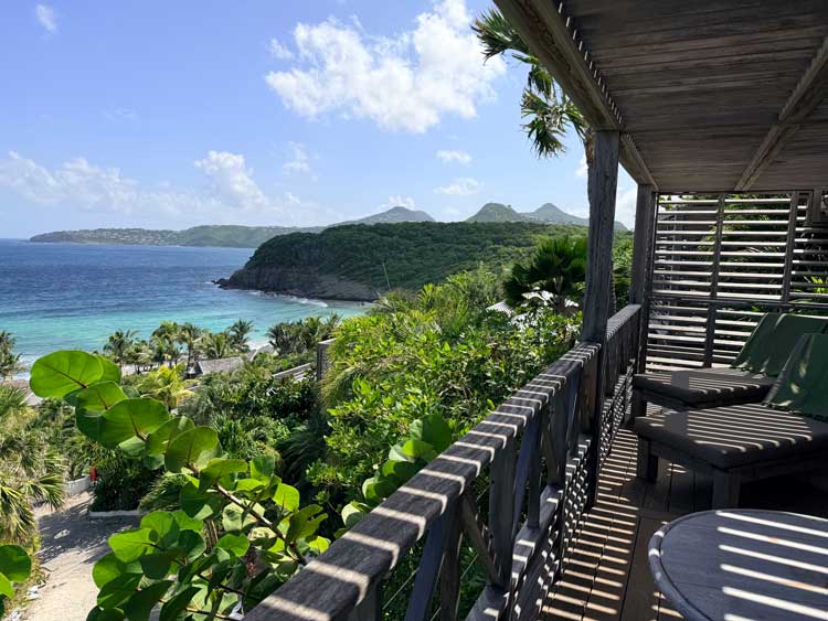 View from the terrace at Hotel Manapany. Photo by Janna Graber
