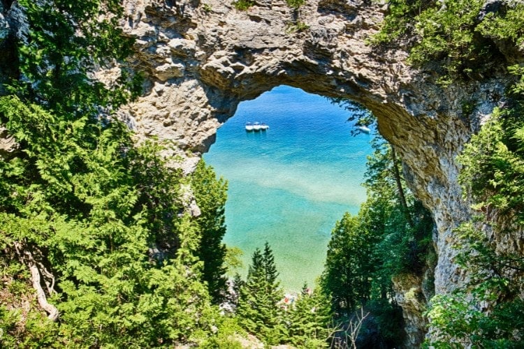 Arch Rock on Mackinac Island. Photo by Matt Ragen via Canva