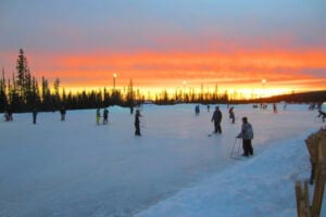 Big White&rsquo;s Olympic-size ice rink in Canada. Photo by Brent Cassie