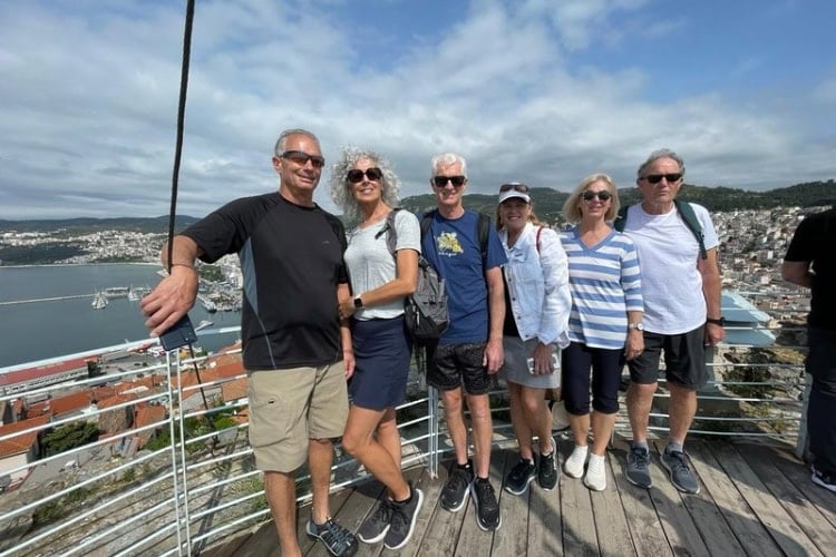 Our group of 6 poses for another great moment before exploring Kavala. Photo by Brent Cassie