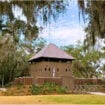 Fort Mose depicting the fort just before the Battle of Bloody Mose when it was attacked and captured by British redcoats and then retaken by a force that included free Black militia under the command of Captain Francisco Menendez. Photo by Rich Grant