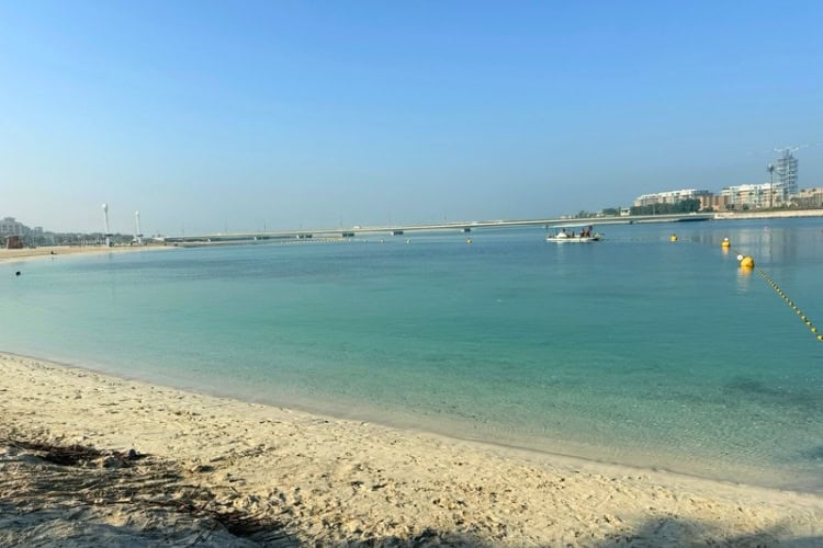 Swimming area at Jumeirah Beach. Photo by Teresa Bergen