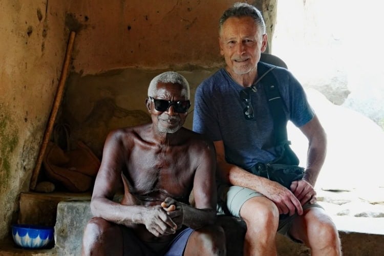 The King of Dasssa with the author atop his mountain redoubt. Photo by Edward Placidi