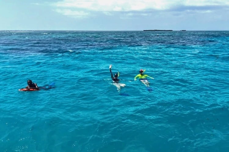 Snorkeling in the warm turquoise water. Photo by Diane McLeish
