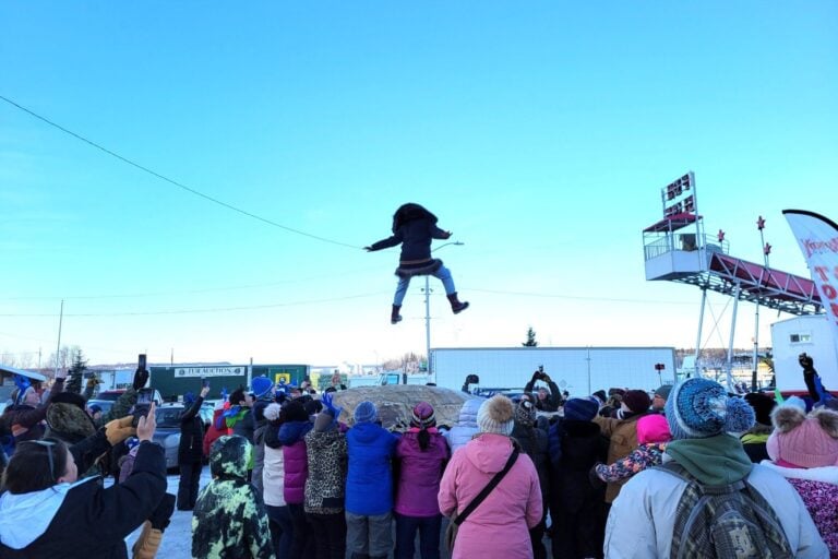 The Alaska Blanket Toss has its roots in an Inuit tradition