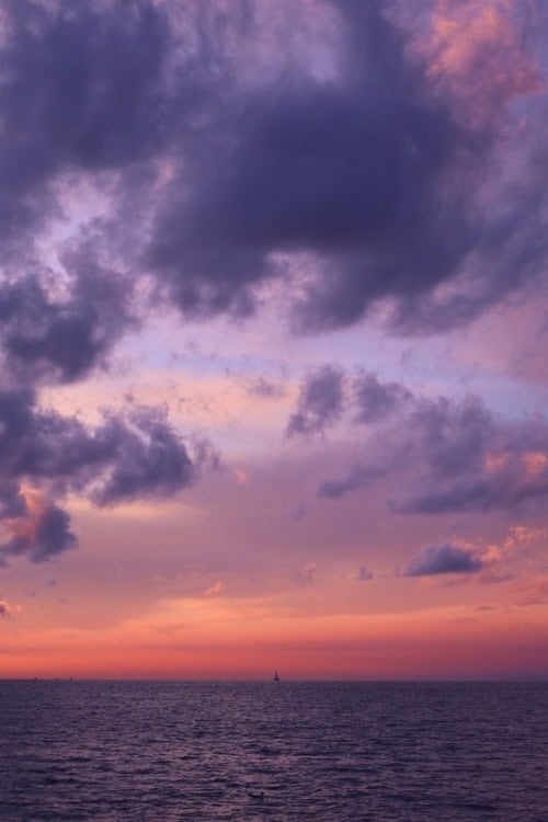 Sunset over the Adriatic Sea in Izola. Photo by Jessica Holmes