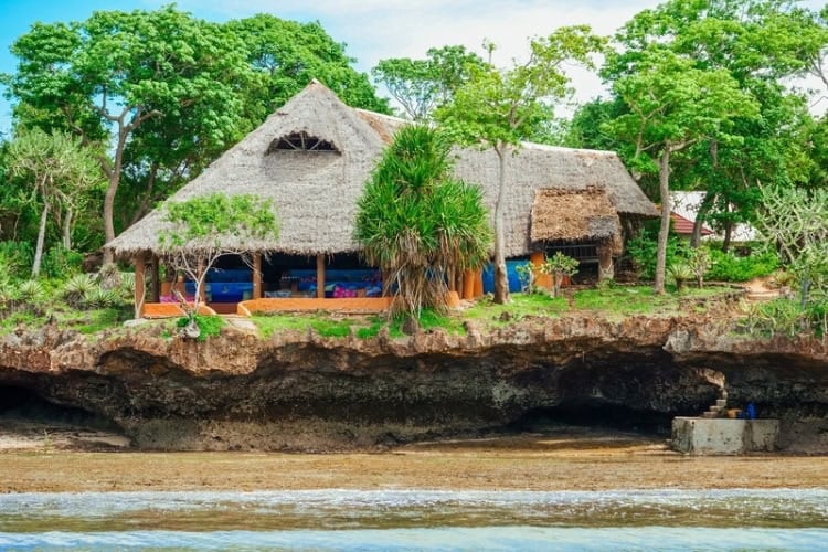 Wasini Island thatched restaurant. Photo by Pilli Pipa
