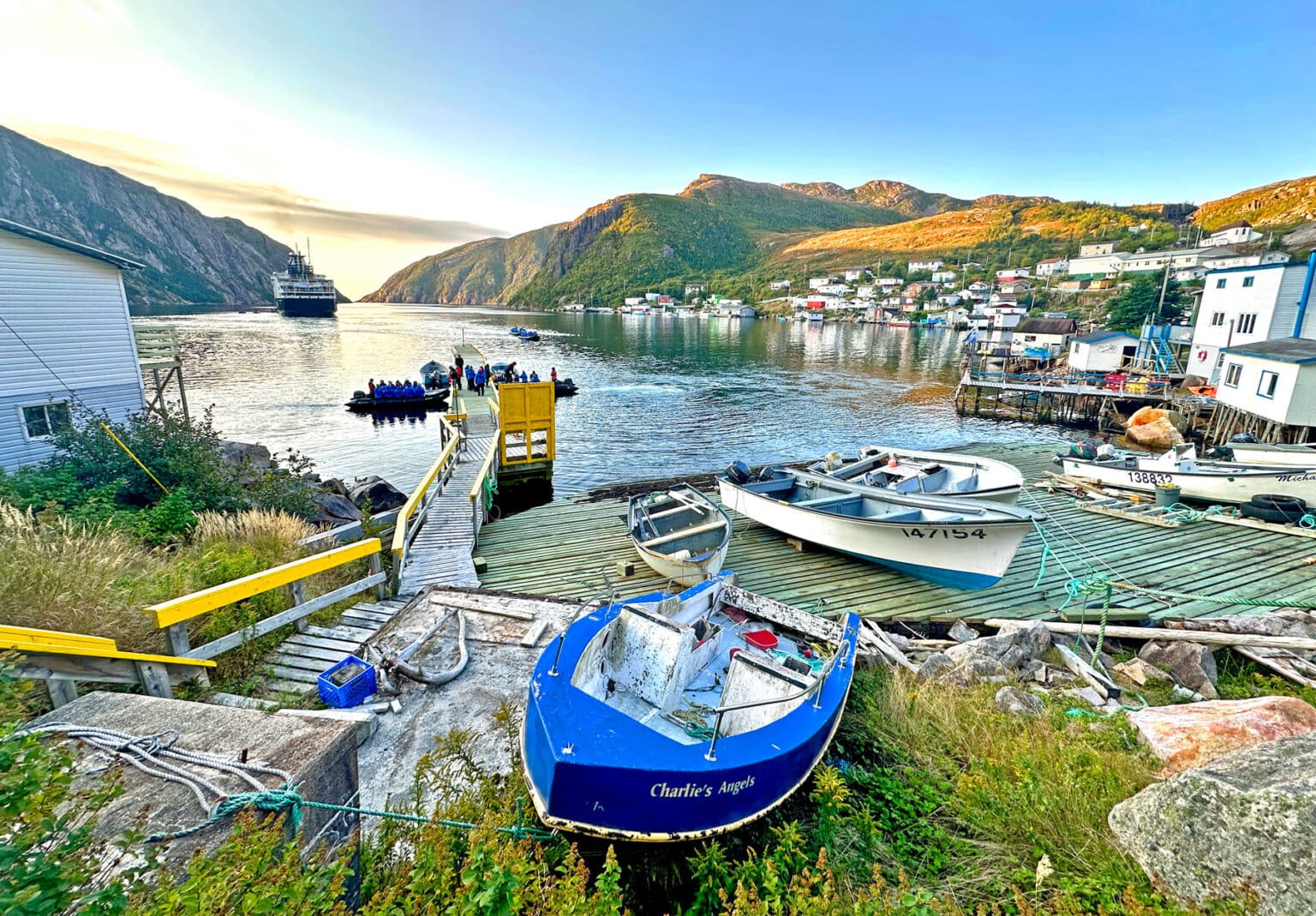 Adventure Canada's Ocean Endevour in Francois, Newfoundland and Labrador. Photo by Janna Graber