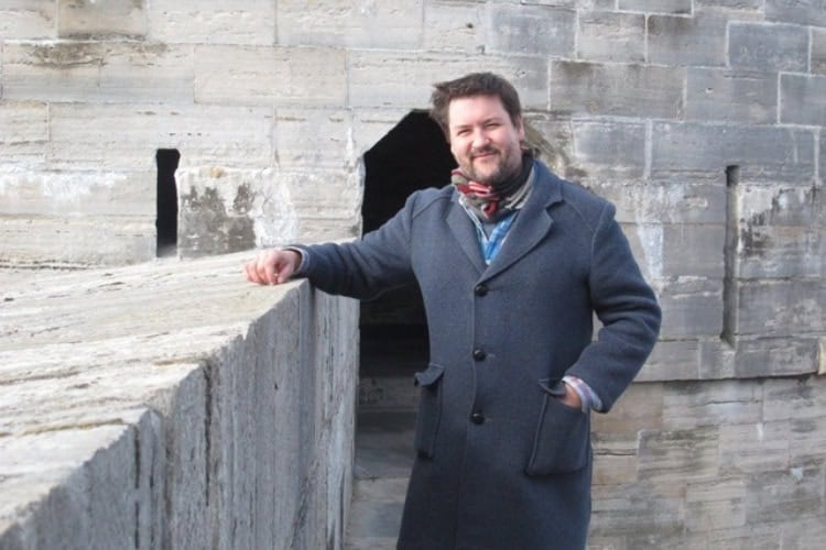 The author in Portsmouth. Photo courtesy of Tom Sykes