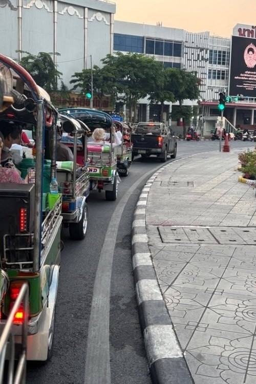 Beginning our Bangkok Night Lights Tuk Tuk Tour run by Expique. Photo by Brent Cassie