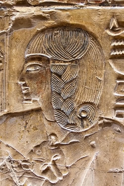 Carving of a young noble in the tomb of Sety I in the Valley of the Kings. Photo by Laurie Thornton