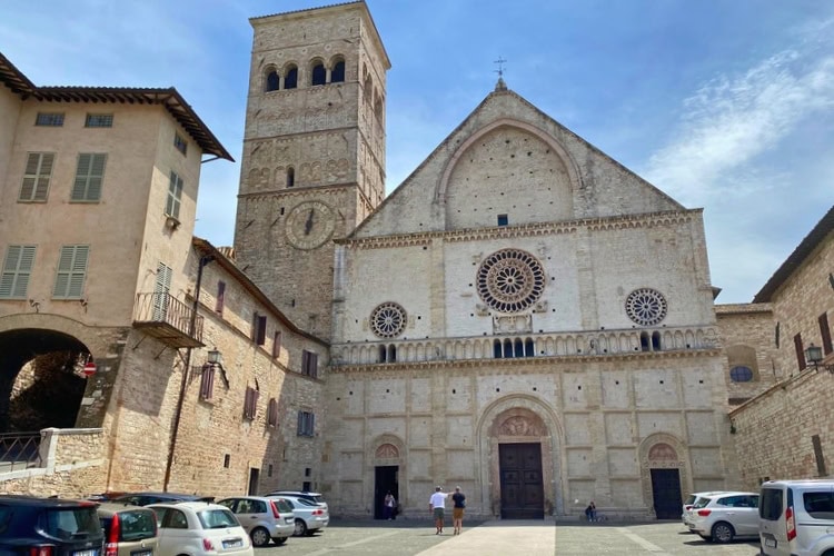 The Cathedral of San Rufino in Assisi where Saint Francis was baptized in 1182. Photo by Avery Chmelewski