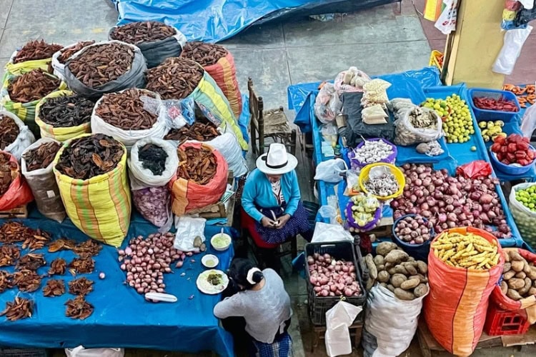 Market scene in Carhuaz, Peru. Photo by Chana Widawski