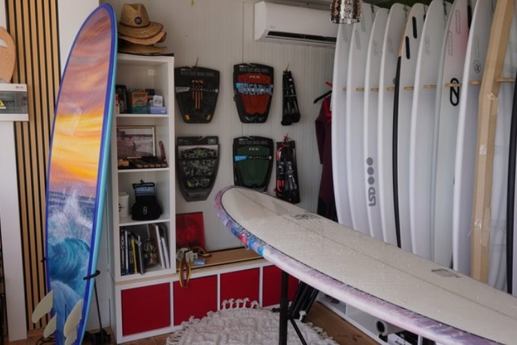 The cute and cosy SUPhyness Surf School. 