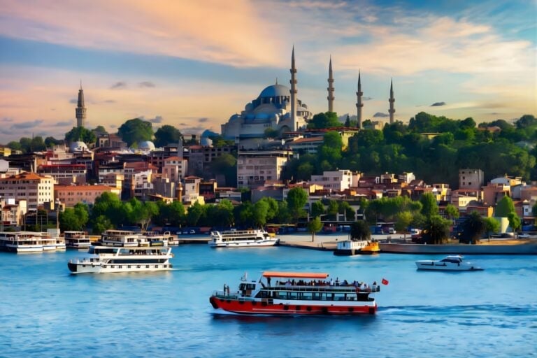 Touristic sightseeing ships in Istanbul, Turkey. Photo by tawatchaiprakobkit, iStock