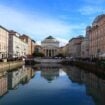 Trieste's buildings reflected in the Grand Canal. Photo by Jessica Holmes Pinterest