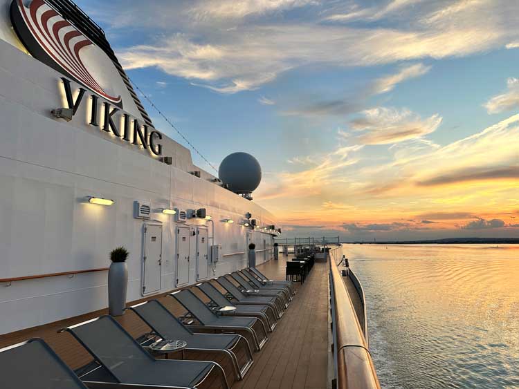 On our nightly walk around the ship at sunset. Photo by Janna Graber 