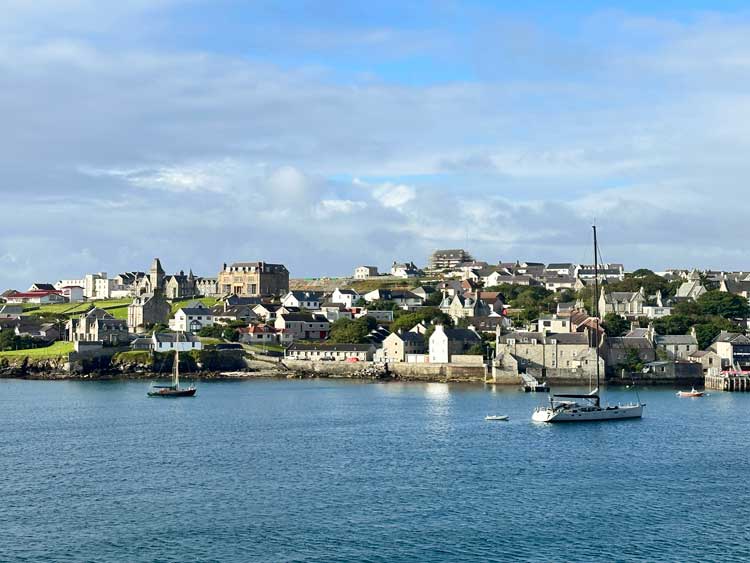 Sailing into Lerwick. Photo by Janna Graber